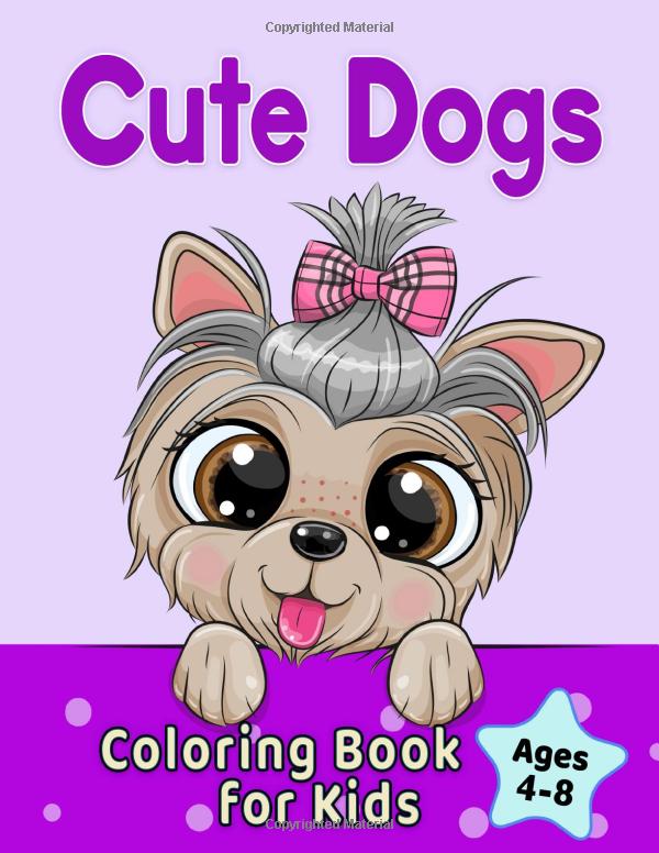 18 Cute Dog Coloring Books For Kids